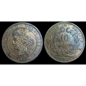 1896 A France 10 Centimes Coin, km815.1,Rare Coin 🇫🇷 Luster